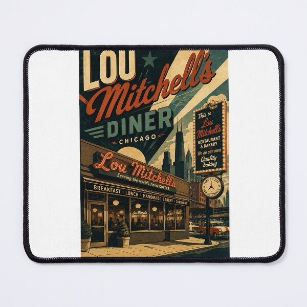 Item preview, Lou Mitchell's Diner Chicago Illinois Historic Landmark designed and sold by Aryabek.