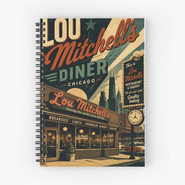 Item preview, Lou Mitchell's Diner Chicago Illinois Historic Landmark designed and sold by Aryabek.