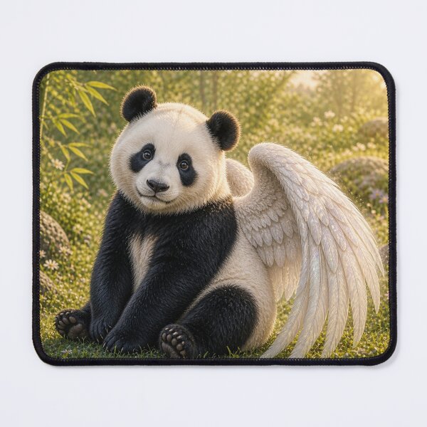 Item preview, Cute Winged Panda Fantasy Hybrid - Bamboo Garden designed and sold by FantasyHybrids.