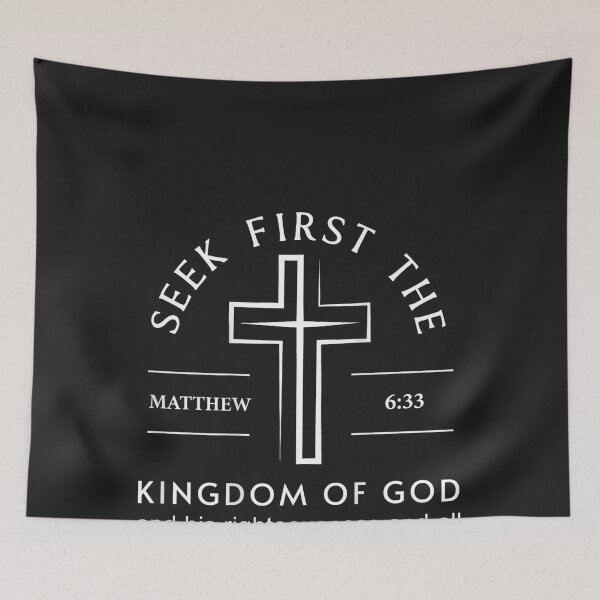Item preview, Bible Verse Seek First The Kingdom of God Christian designed and sold by CriseldaBruning.