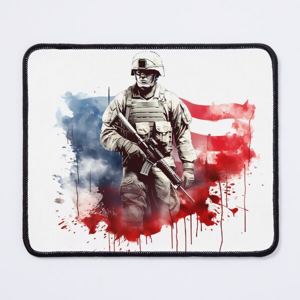 Item preview, Soldier with American Flag designed and sold by Chris Art Printing.