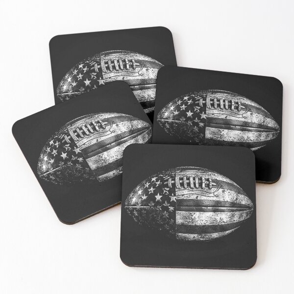 Item preview, Patriotic American Football Flag Black and White Grunge Sport Art designed and sold by inkoutninja.
