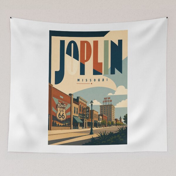 Item preview, Historic Route 66 Downtown Joplin Missouri Fox Theatre Streetscape designed and sold by Aryabek.