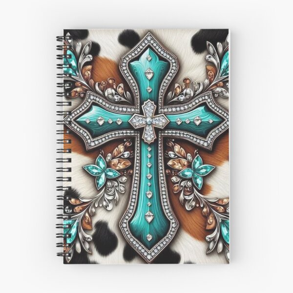 Item preview, Western Cowhide Turquoise Cross designed and sold by INKRebelGraphic.