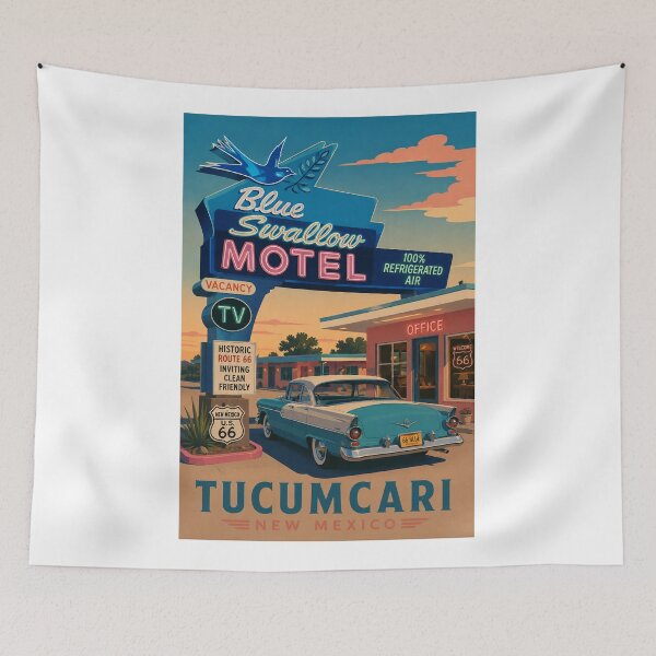 Item preview, Blue Swallow Motel Tucumcari New Mexico Historic Route 66 designed and sold by Aryabek.