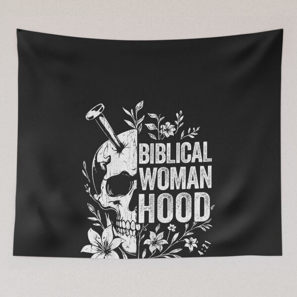 Item preview, Biblical Womanhood Skull Flower Judges 4-21 Woman Christian designed and sold by CriseldaBruning.