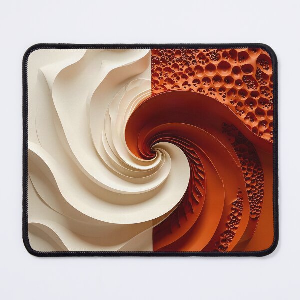 Item preview, Curved Geometric Designs in Orange and White designed and sold by Vicky Brago-Mitchell®.