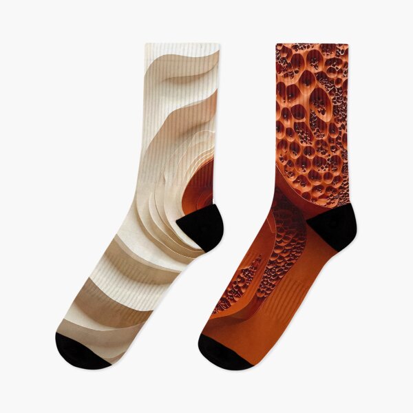 Item preview, Curved Geometric Designs in Orange and White designed and sold by Vicky Brago-Mitchell®.