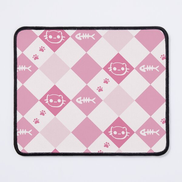 Item preview, Pink cat checkboard pattern designed and sold by xStarGazerx.