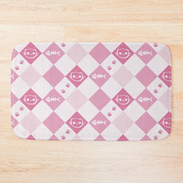 Item preview, Pink cat checkboard pattern designed and sold by xStarGazerx.