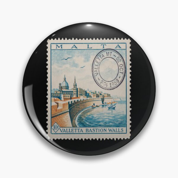 Item preview, Valletta Malta Fortress Walls Grand Harbour Stamp Sticker designed and sold by stickercuffs.