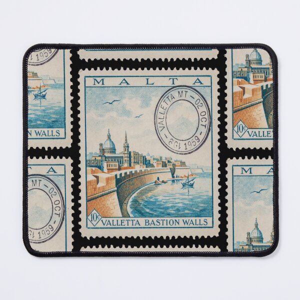 Item preview, Valletta Malta Fortress Walls Grand Harbour Stamp Sticker designed and sold by stickercuffs.