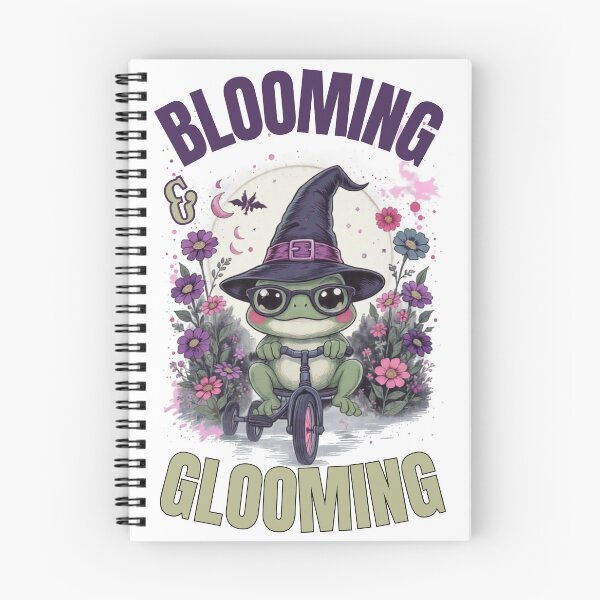Item preview, Blooming And Glooming Witchy Frog Cottagecore Goth Floral designed and sold by BellabdO.