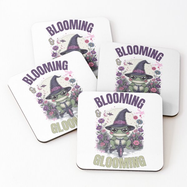 Item preview, Blooming And Glooming Witchy Frog Cottagecore Goth Floral designed and sold by BellabdO.