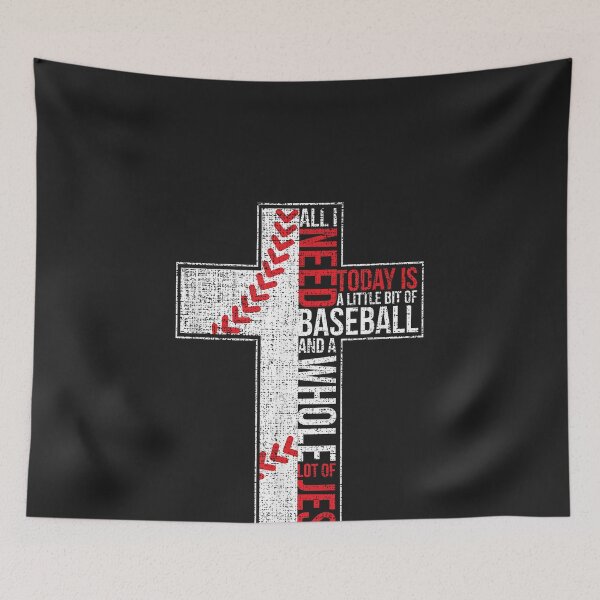 Item preview, All I Need is Baseball & Jesus Christian Cross Faith_2 designed and sold by CriseldaBruning.