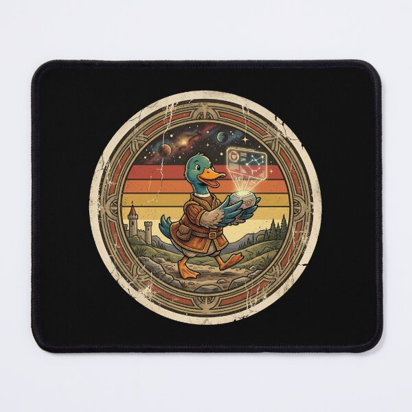Item preview, Retro Medieval Page Duck Hologram Vintage Badge designed and sold by DuckOddity.