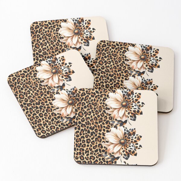 Item preview, Chic Leopard Print and Floral Border  designed and sold by INKRebelGraphic.