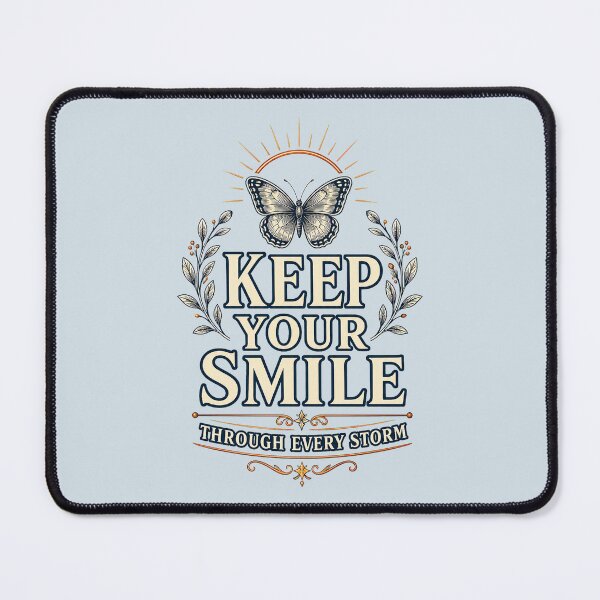 Item preview, Keep Your Smile Through Every Storm – Elegant Butterfly Motivation designed and sold by NinaCreator.