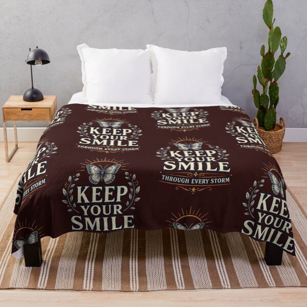 Item preview, Keep Your Smile Through Every Storm – Elegant Butterfly Motivation designed and sold by NinaCreator.