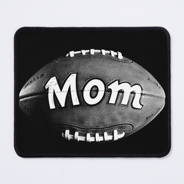 Item preview, Proud Football Mom Monochrome Gridiron Sports Design designed and sold by inkoutninja.