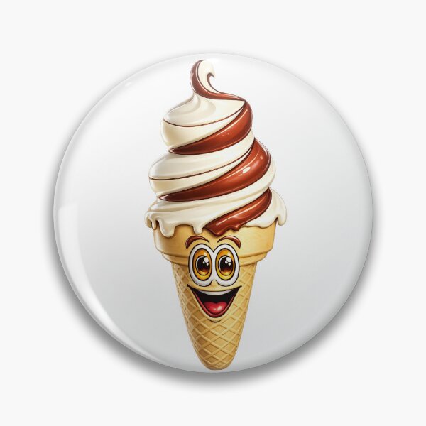 Item preview, Dibujo animado de un cono de helado con remolino designed and sold by Scott Hayes.