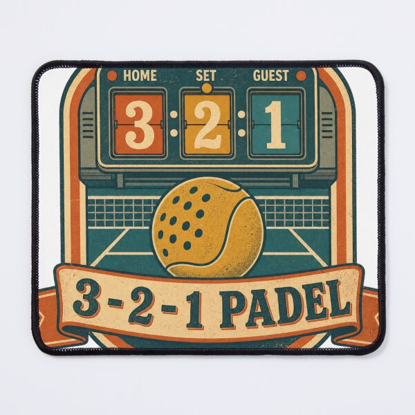 Item preview, 3 2 1 Padel Retro Scoreboard Badge designed and sold by BoosterShop.