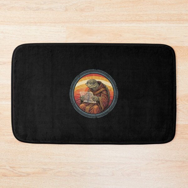 Item preview, Retro Medieval Scholar Sea Turtle Vintage Badge designed and sold by DuckOddity.