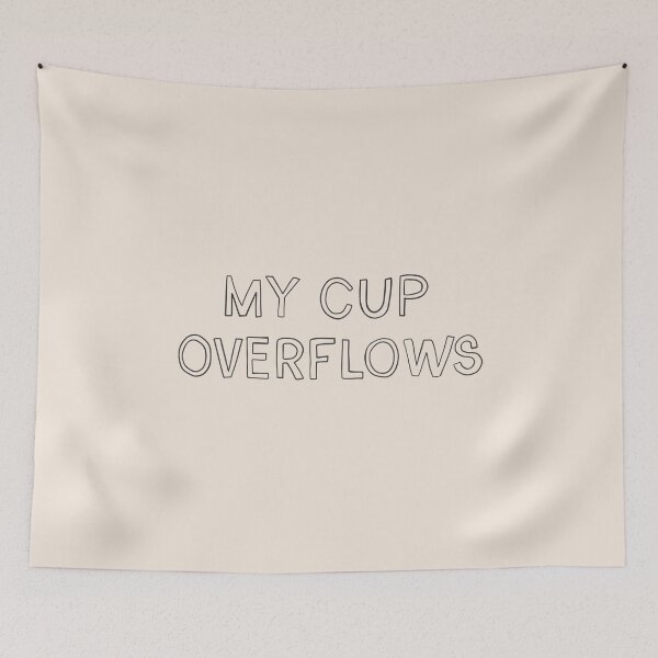 Item preview, My Cup Overflows: Minimalistic Christian Bible Study Decor designed and sold by oneofthesedayys.