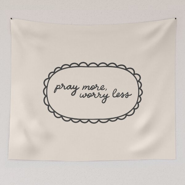 Item preview, Pray More Worry Less: Boho Minimalistic Christian Bible Study Decor designed and sold by oneofthesedayys.