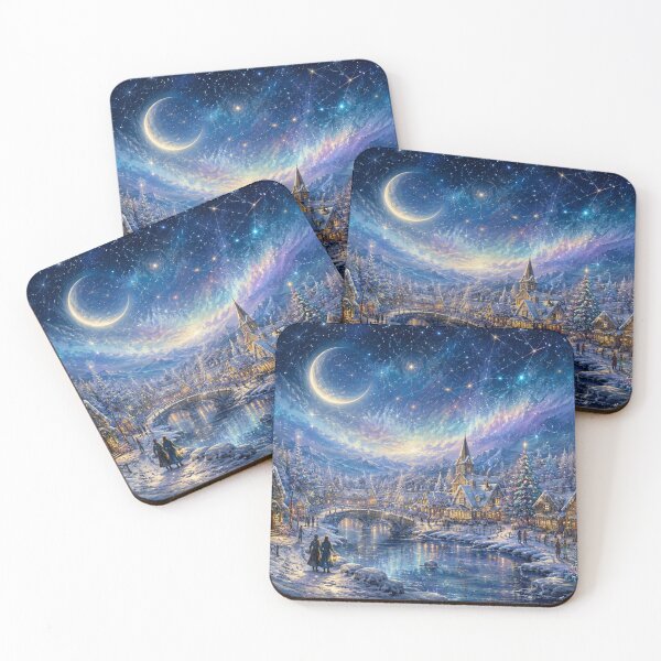 Item preview, Celestial Christmas Village | Snowy Winter Wonderland Art designed and sold by GSizzle1.
