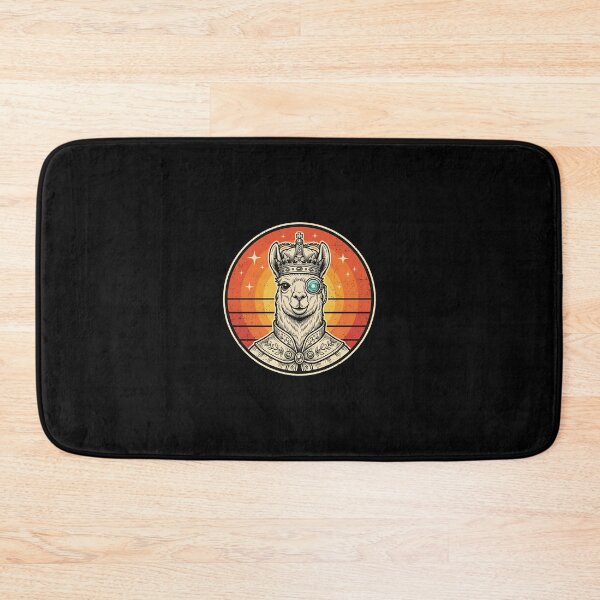 Item preview, Retro Cyber Monocle King Llama Vintage Badge designed and sold by DuckOddity.