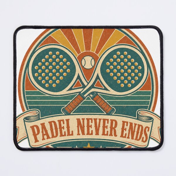 Item preview, Padel Never Ends Retro Infinity Badge designed and sold by BoosterShop.