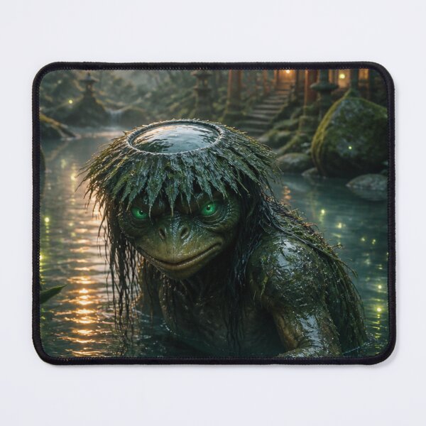 Item preview, Kappa Japanese Water Spirit Torii Shrine Mystic Forest Art designed and sold by vekotpu.