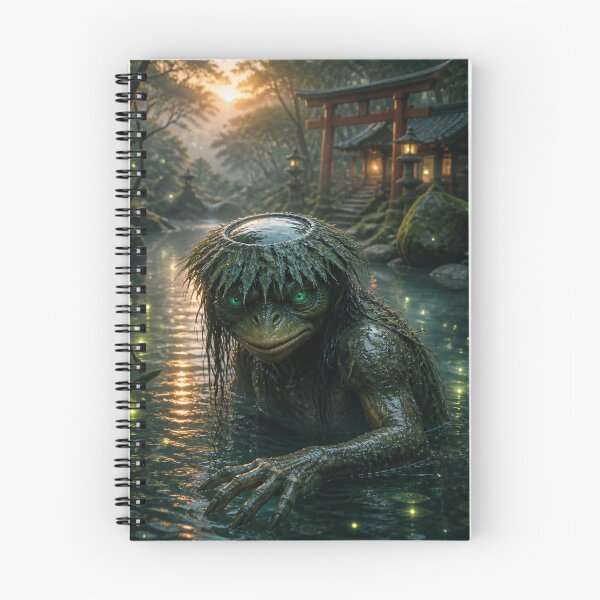 Item preview, Kappa Japanese Water Spirit Torii Shrine Mystic Forest Art designed and sold by vekotpu.
