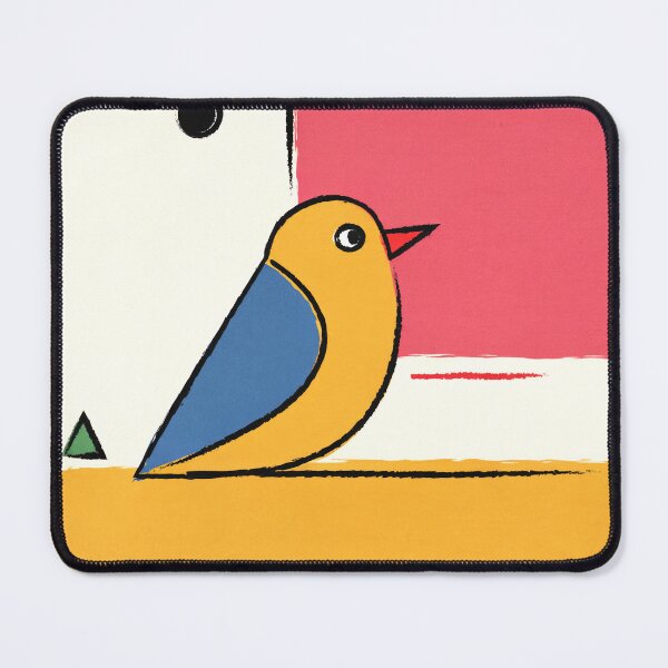 Item preview, Mid Century Geometric Bird Art – Perched by Window designed and sold by Filora Atelier | Bird Art.