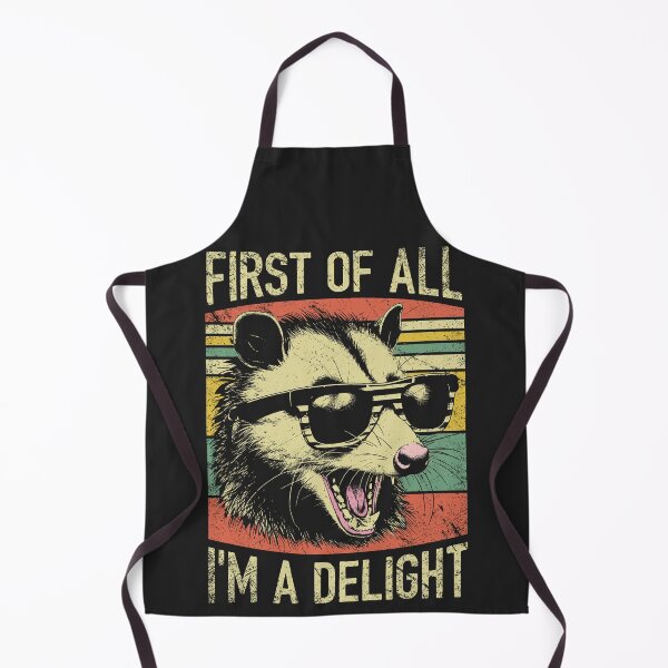 Item preview, First Of All I'm A Delight - Funny Retro Opossum designed and sold by legendaryskins.