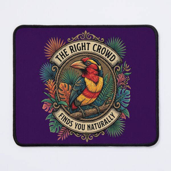 Item preview, Bearded Barbet The Right Crowd Finds You Naturally designed and sold by Max Store.