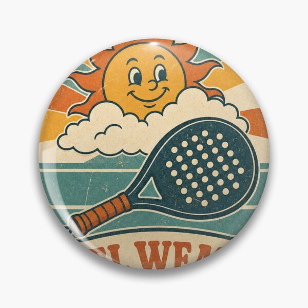 Item preview, Padel Weather Retro Sunshine Badge designed and sold by BoosterShop.