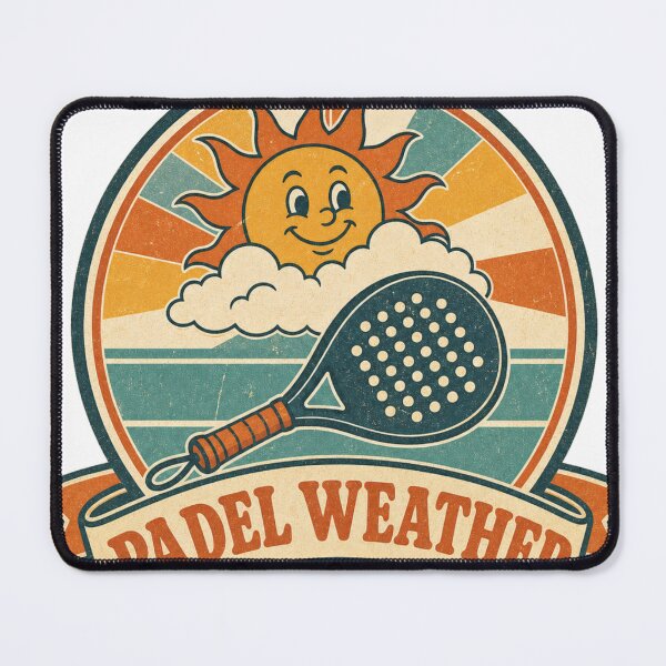 Item preview, Padel Weather Retro Sunshine Badge designed and sold by BoosterShop.