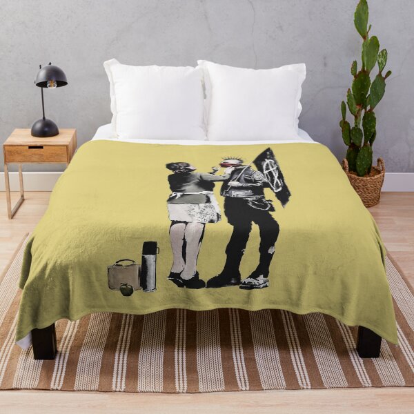 Item preview, Banksy graffiti mom and punk designed and sold by NoThoughtsCat.