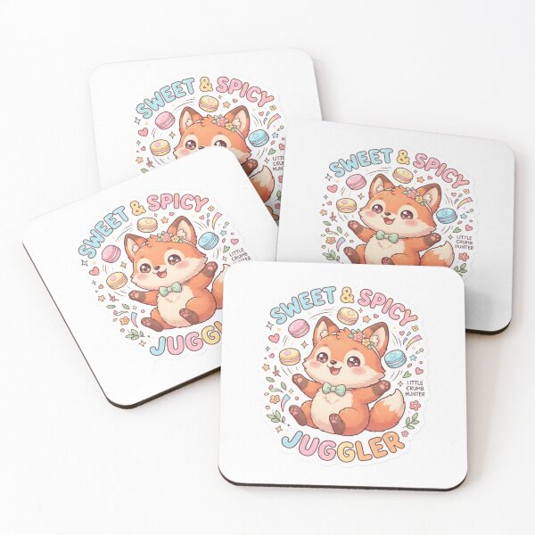 Item preview, Cute Kawaii Sweet & Spicy Juggler Fox Sticker | Anime Style Little Crumb Hunter Chibi Art | Macaron Sticker designed and sold by Chipkooo.