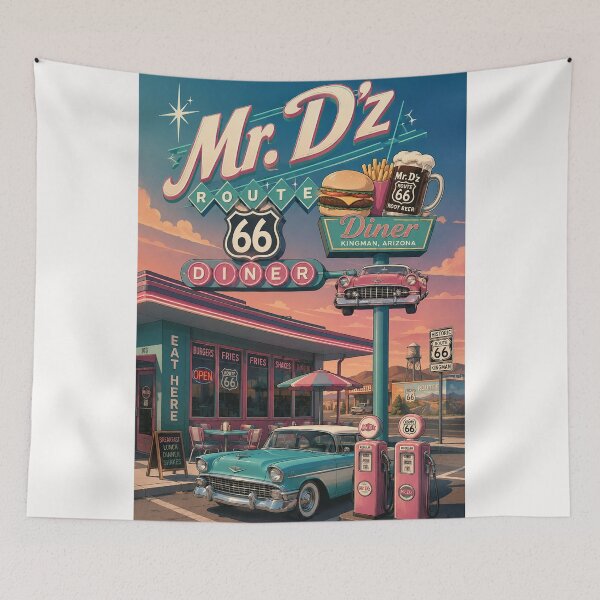 Item preview, Mr D'z Route 66 Diner Kingman Arizona Roadside Classic designed and sold by Places On Earth.