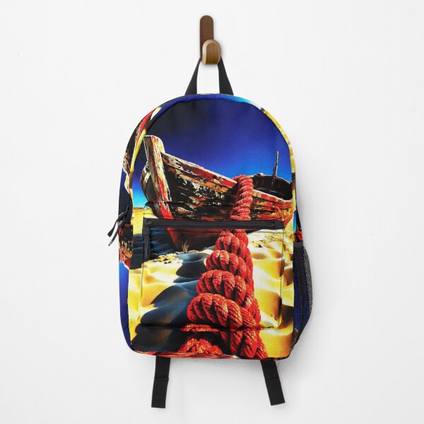 Item preview, Stranded – Boat in the Desert Symbolic Painting designed and sold by RamyGallery.