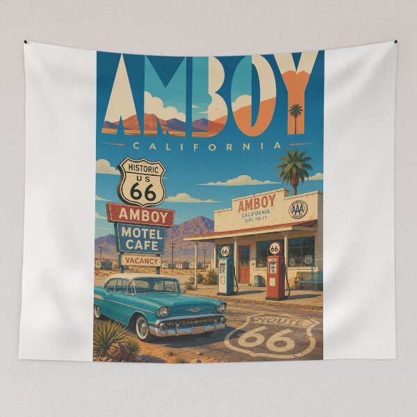 Item preview, Amboy California Historic Route 66 Roy's Motel and Mojave Desert Landmark designed and sold by Places On Earth.