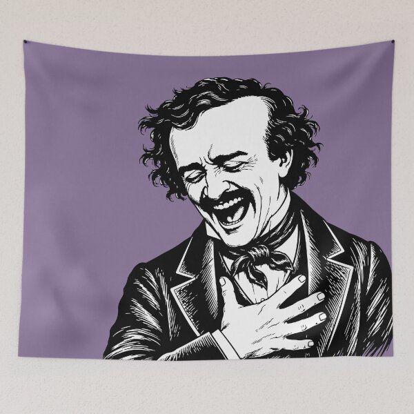 Item preview, Edgar Allan Poe Laughing Hysterically designed and sold by tinydumbempire.