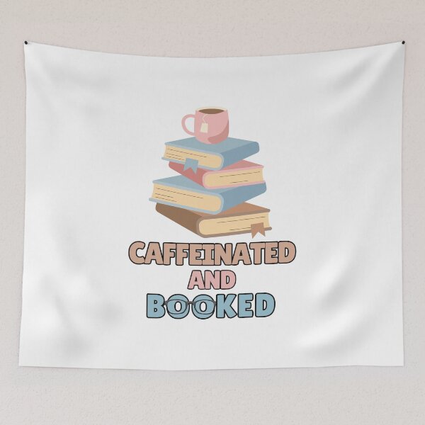 Item preview, Caffeinated and Booked , Book Lover Coffee Reading designed and sold by BellabdO.