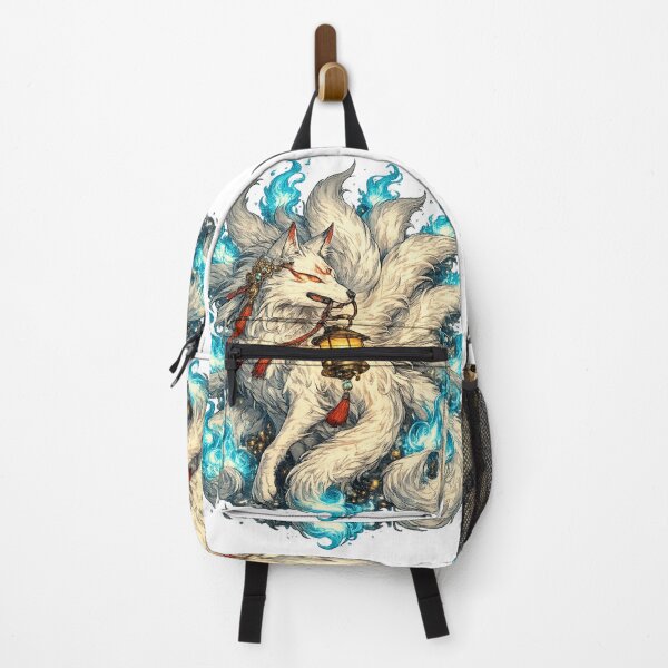 Item preview, The Kitsune of the Blue Fire | Nine-Tailed Fox Japanese Fantasy Illustration designed and sold by Substance_life.