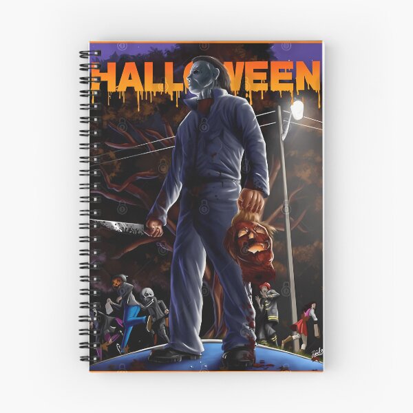 Item preview, Halloween Michael Myer, A Colorful Nightmare, pumpkin, horrormovies, pumpkin halloween, nightmare, monster, slasher, michael myers designed and sold by ArcanaGlowCraft.