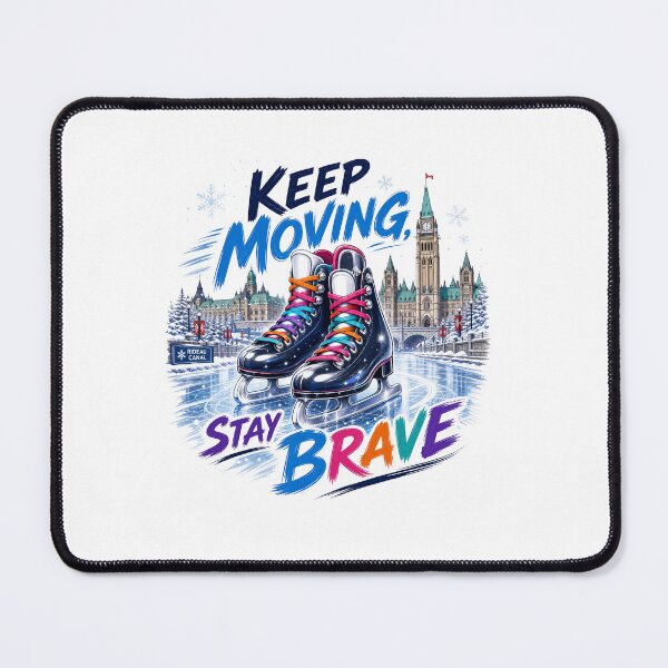 Item preview, Rideau Canal Ice Skates – Keep Moving Stay Brave – Ottawa Parliament Winter Art designed and sold by bobscraze.