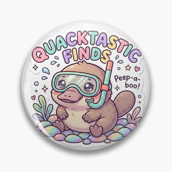 Item preview, Cute Kawaii Quacktastic Finds Platypus Sticker | Anime Style Peep-a-boo Snorkeling Chibi Art | Summer Sticker designed and sold by Chipkooo.
